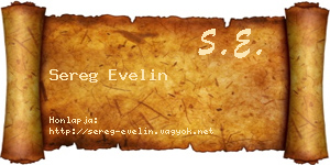 Sereg Evelin névjegykártya